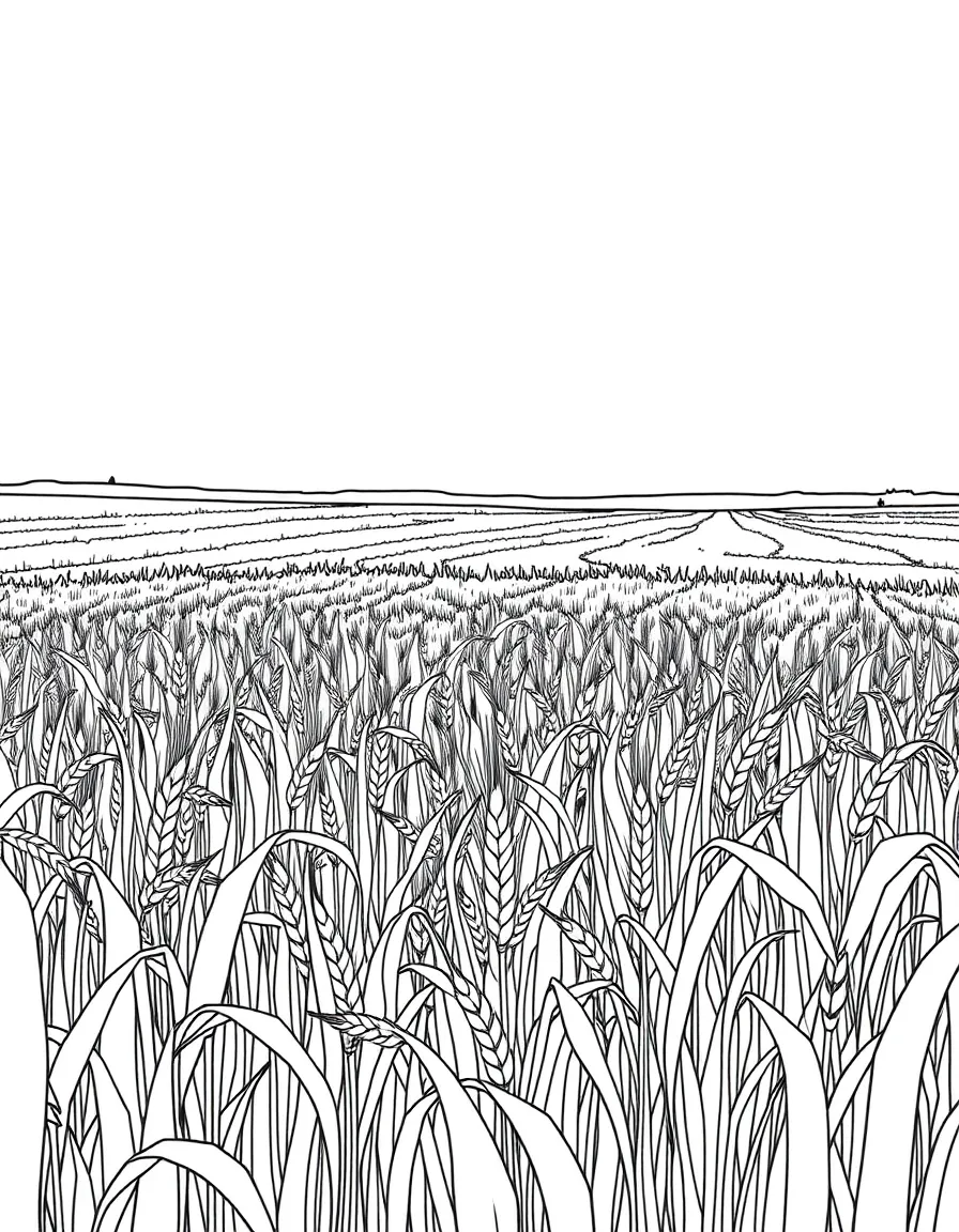 (North Dakota) A field full of wheat ready for harvest