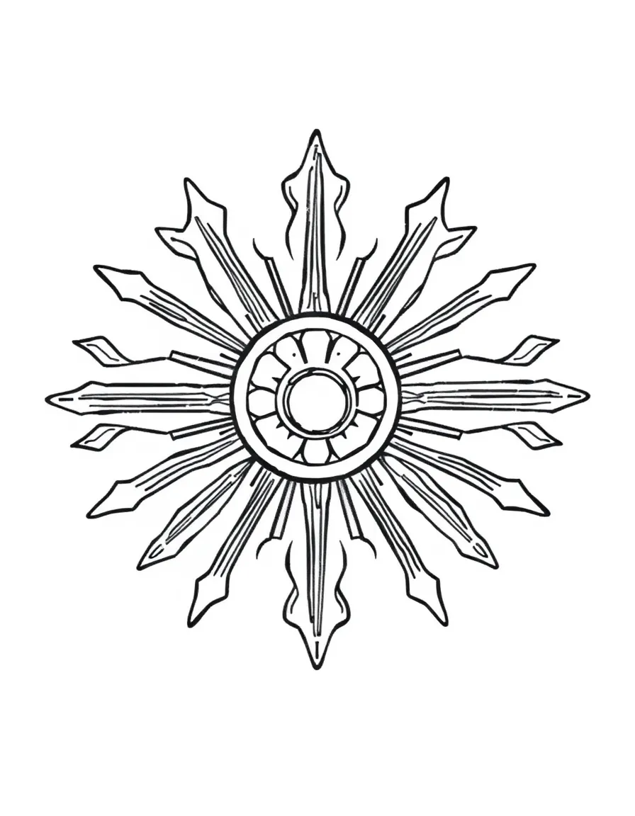(New Mexico) The Zia sun symbol from the New Mexico state flag