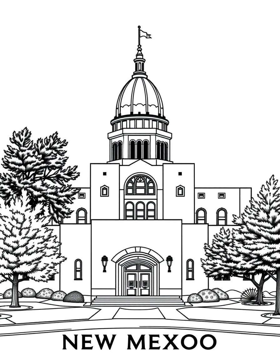 (New Mexico) The New Mexico state capitol building in Santa Fe