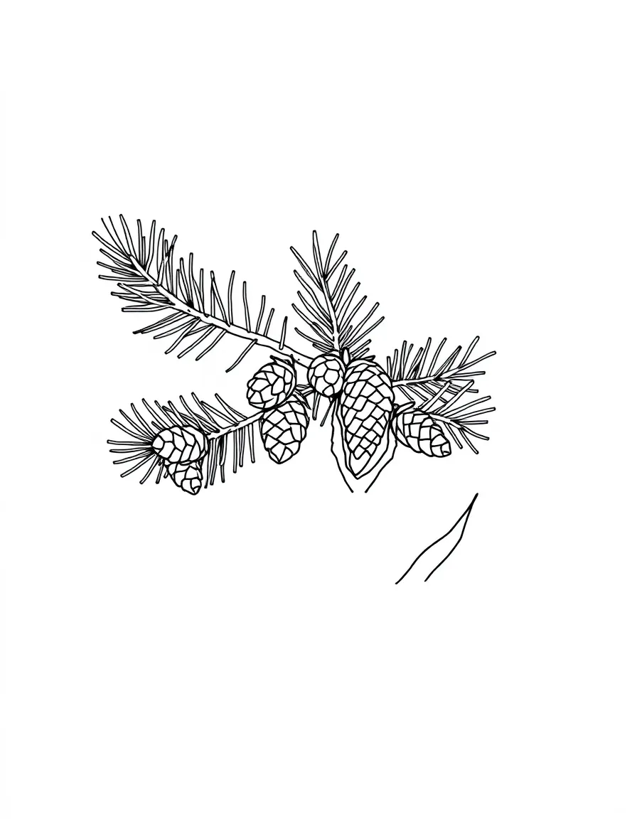 (New Mexico) A piñon tree with pine cones