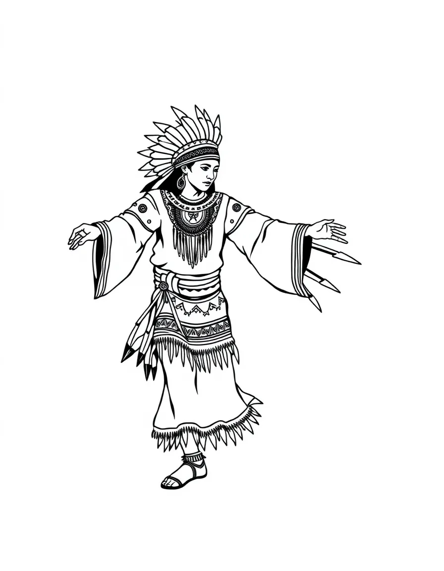 (New Mexico) A dancer performing traditional Native dances