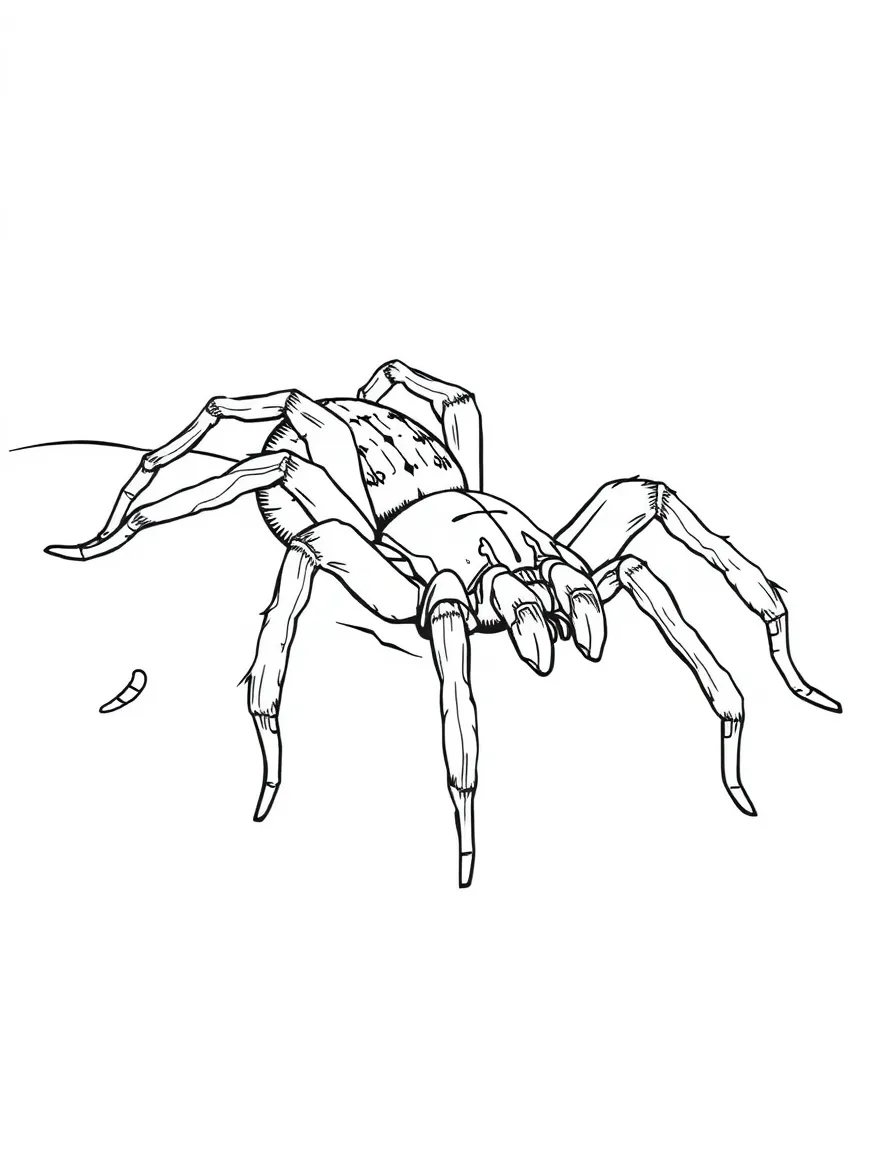 (New Mexico) A tarantula crawling across the sand