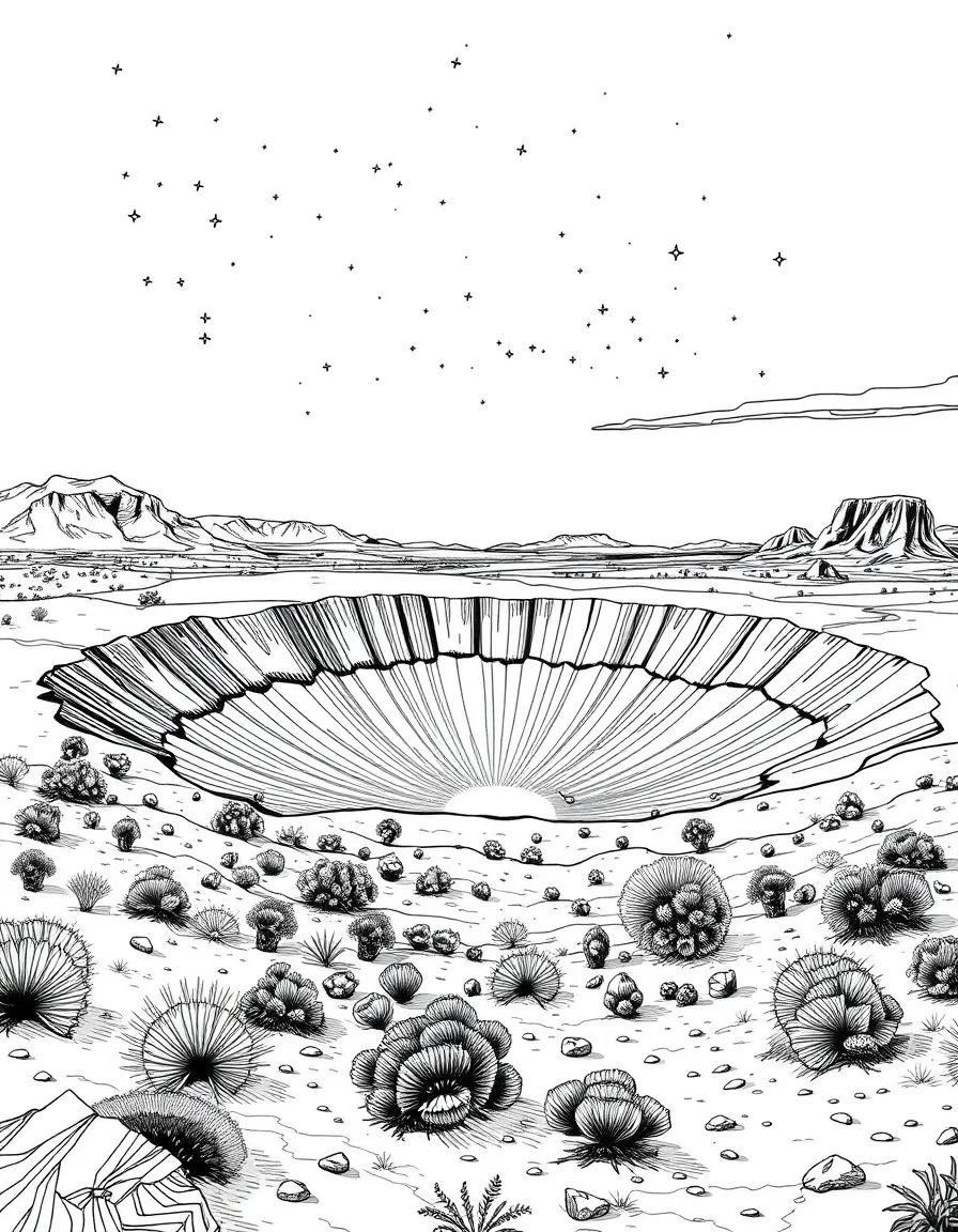 (New Mexico) A meteorite crater in the desert