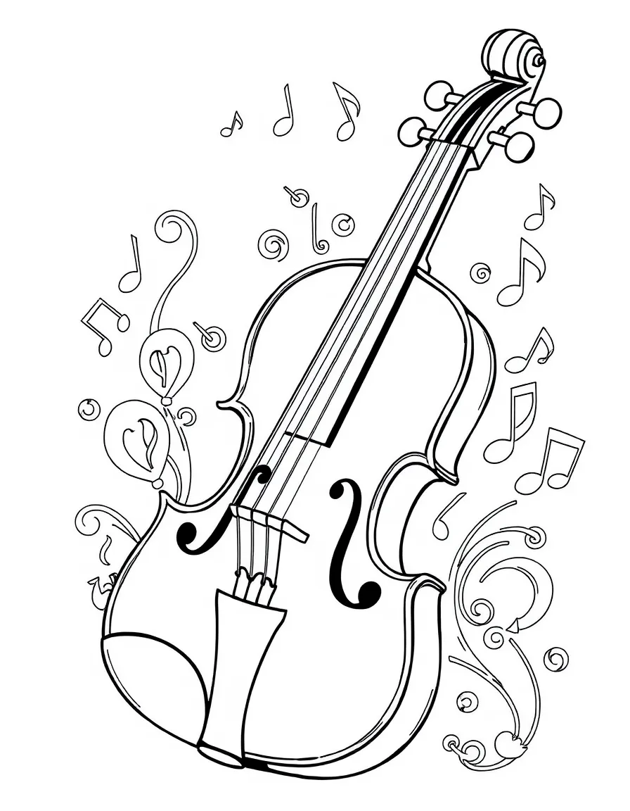 (Missouri) A fiddle and musical notes (Ozark folk music)