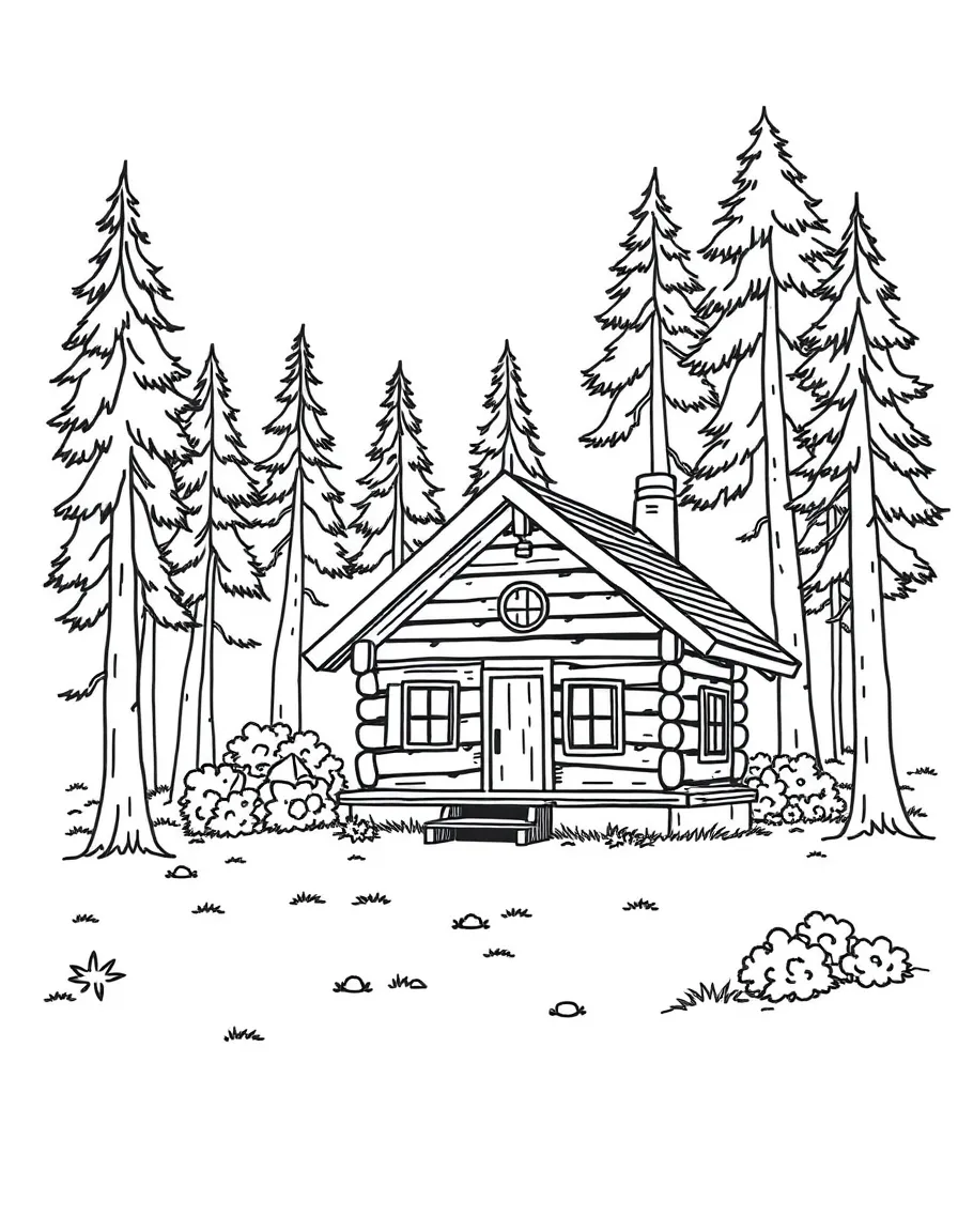 (Missouri) A log cabin in the woods