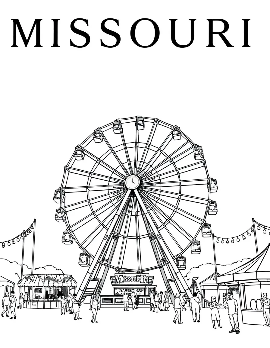 (Missouri) The Missouri State Fair with a Ferris wheel