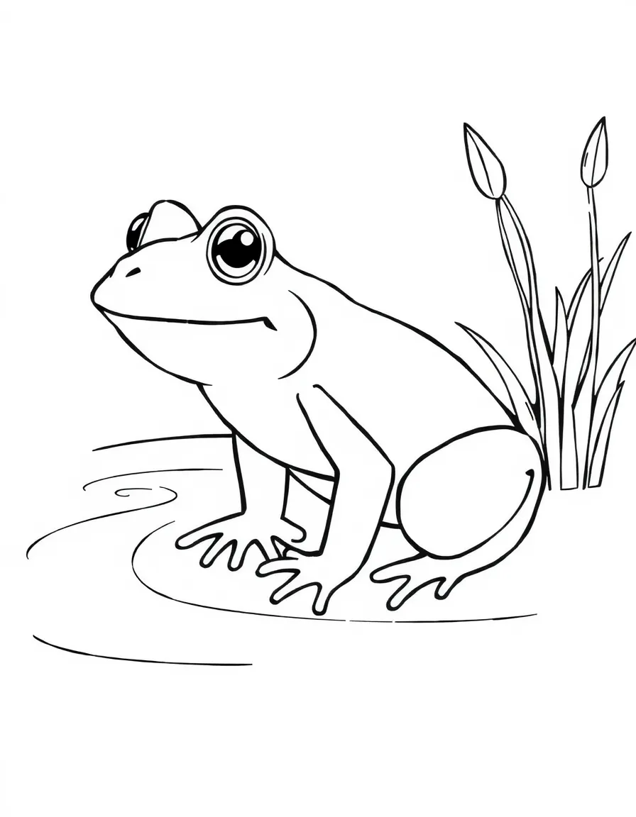 (Missouri) A friendly frog near a pond