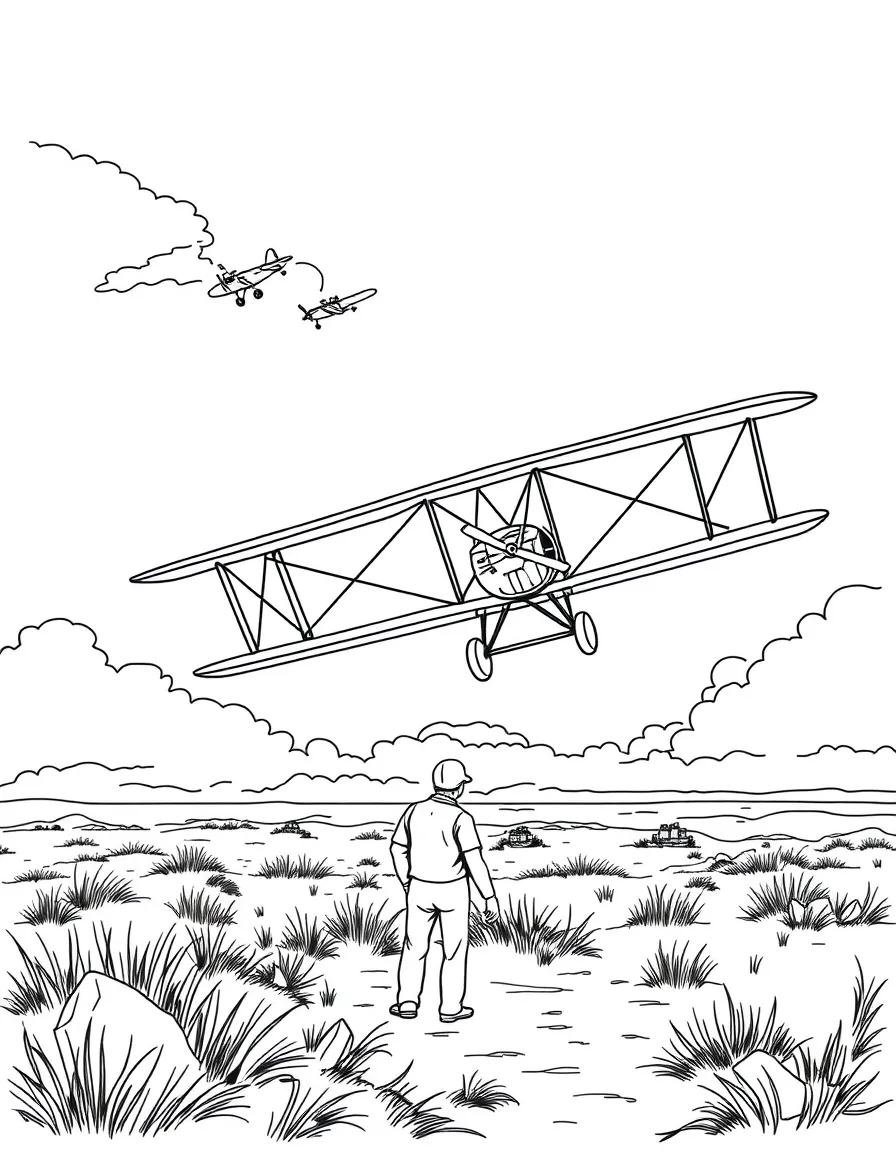 (North Carolina) Wright brothers' first flight at Kitty Hawk