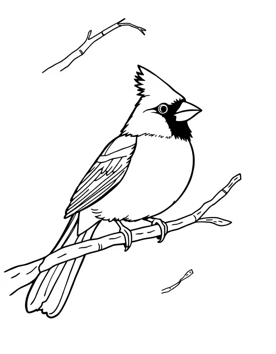 (North Carolina) Cardinal, the state bird, perched on a branch