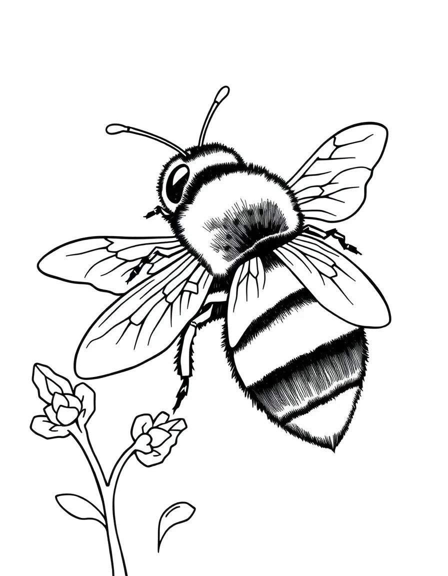 (North Carolina) A friendly honeybee (state insect)