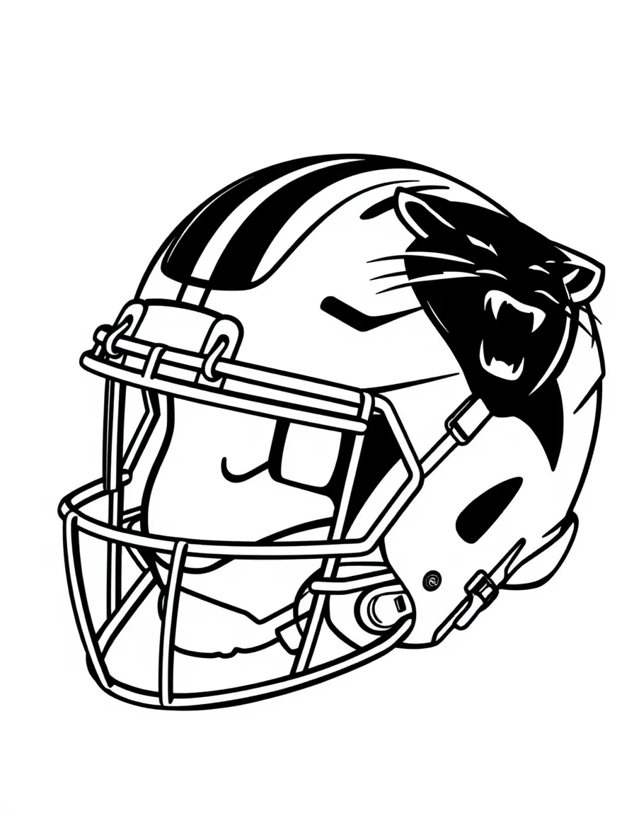 (North Carolina) A Carolina Panther football helmet