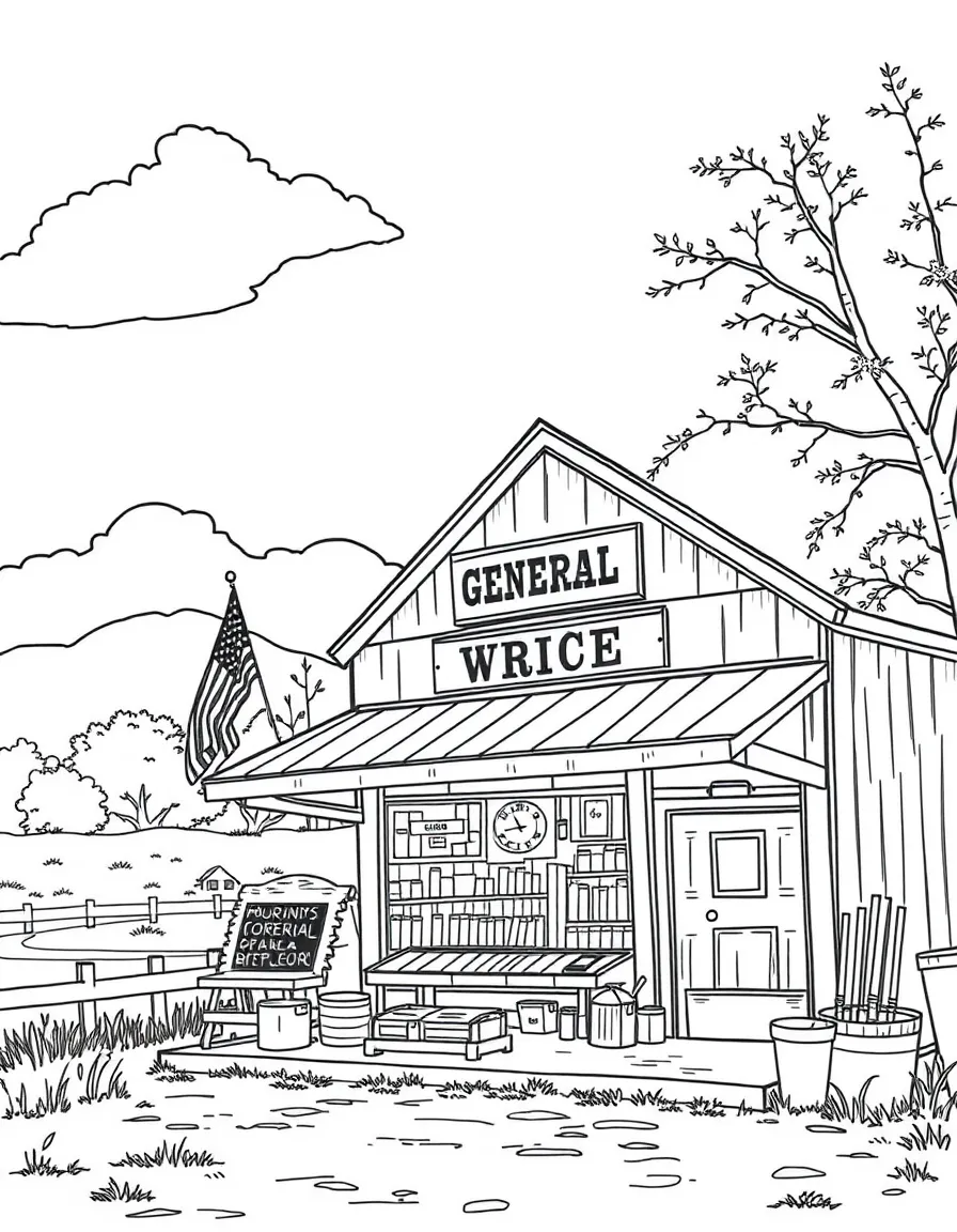 (North Carolina) An old-timey general store in the countryside