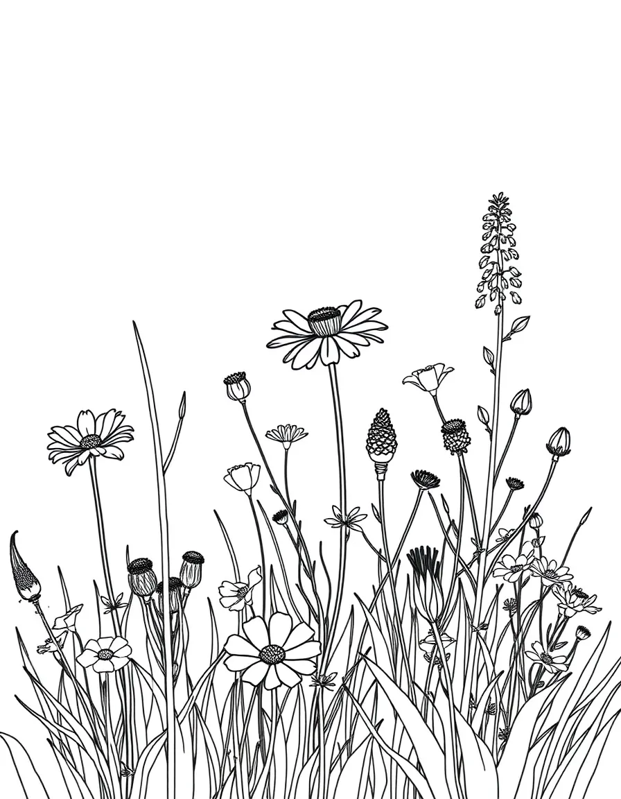 (North Carolina) Wildflowers blooming in a meadow