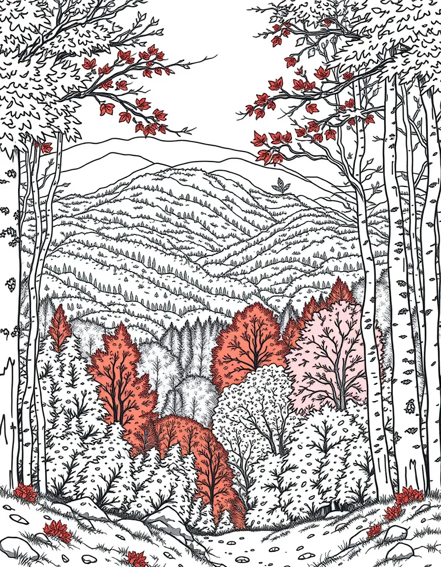 (North Carolina) An autumn forest scene in Asheville