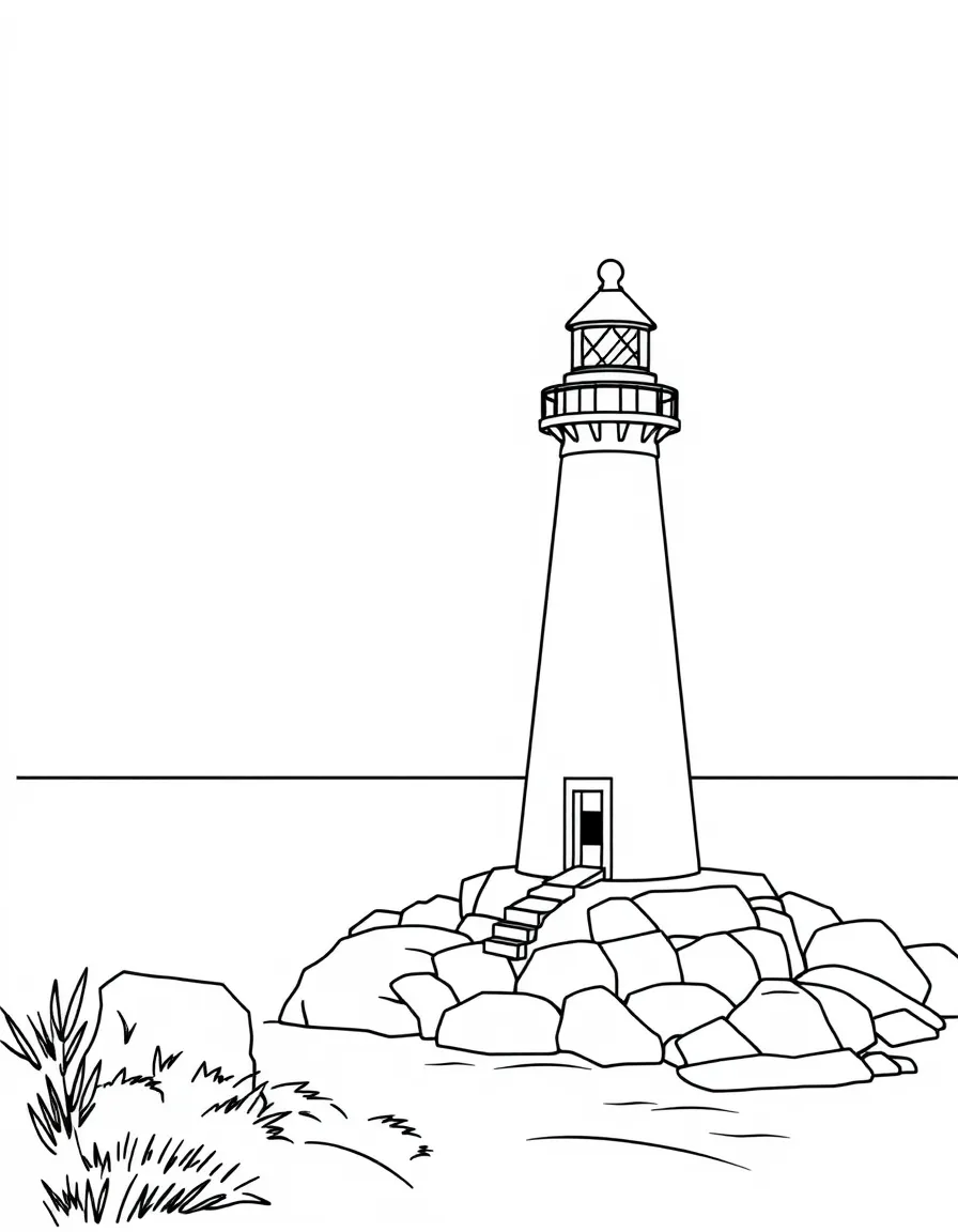 (Wisconsin) A lighthouse on Lake Michigan