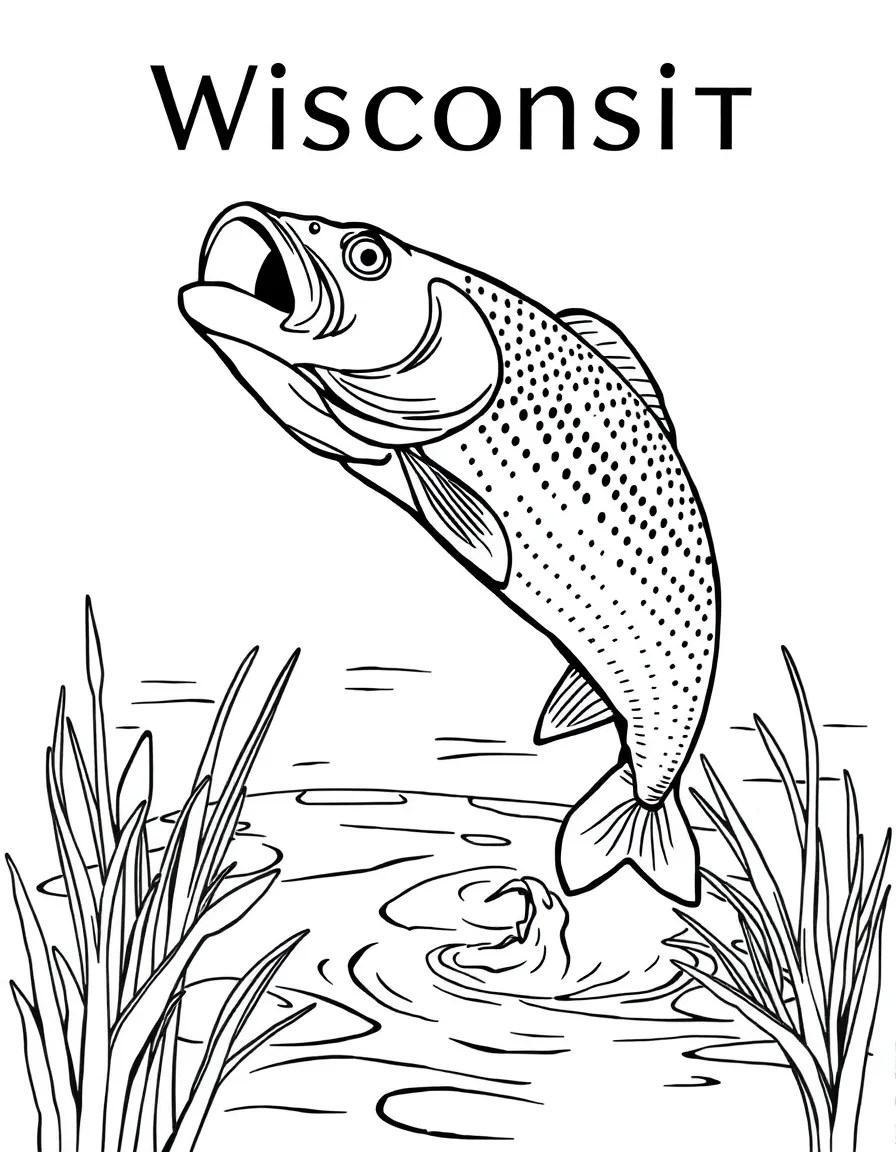 (Wisconsin) A fish jumping in a Wisconsin lake