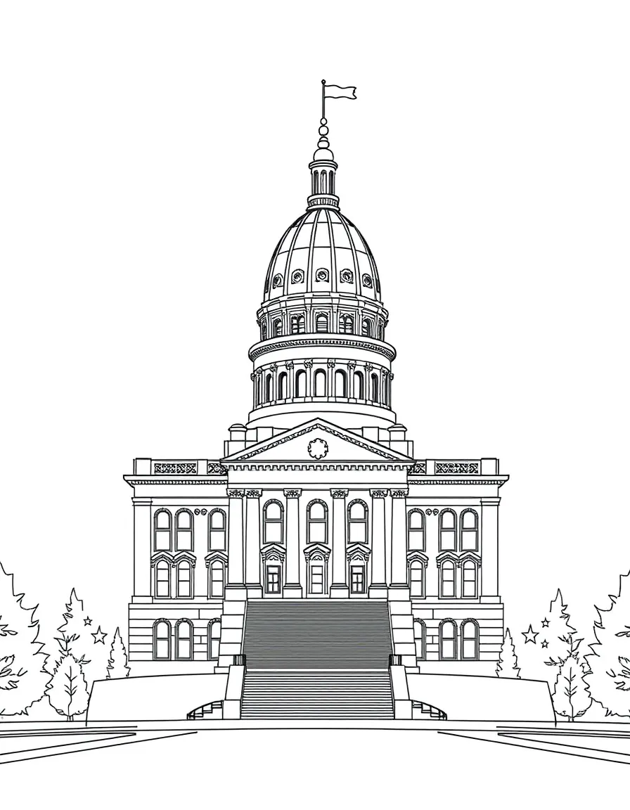 (Wisconsin) The State Capitol building in Madison