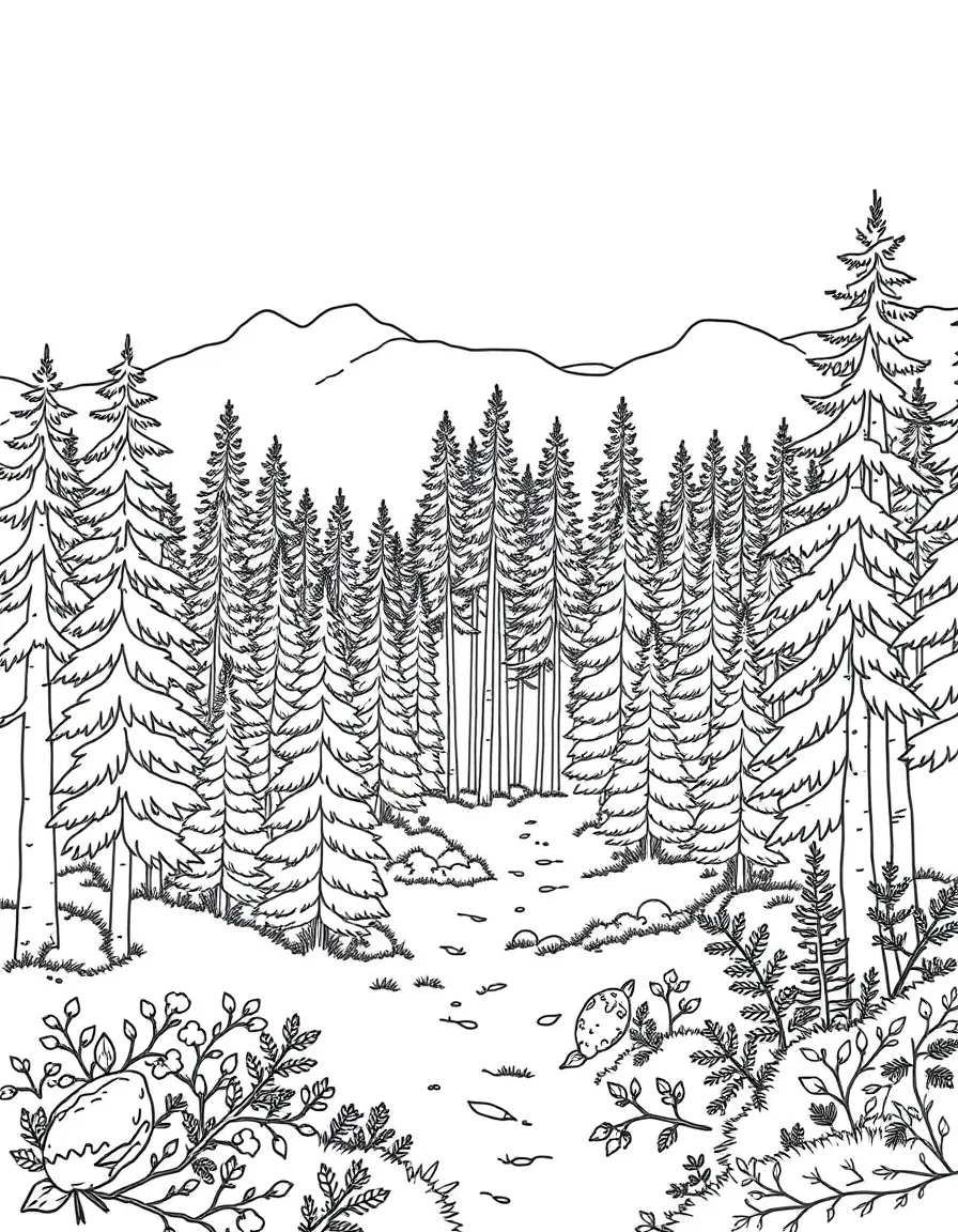 (Wisconsin) A forest scene in the Chequamegon-Nicolet National Forest