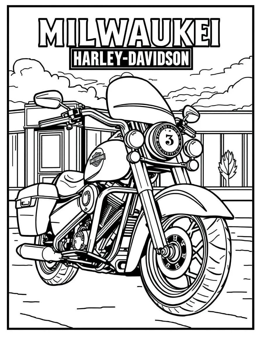 (Wisconsin) A Harley-Davidson motorcycle (headquartered in Milwaukee)