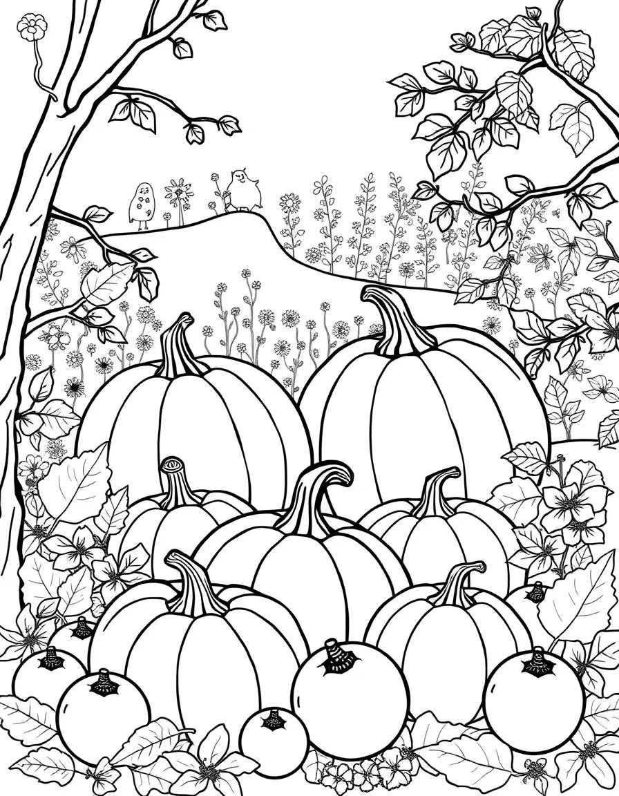 (Wisconsin) A fall harvest with pumpkins and apples