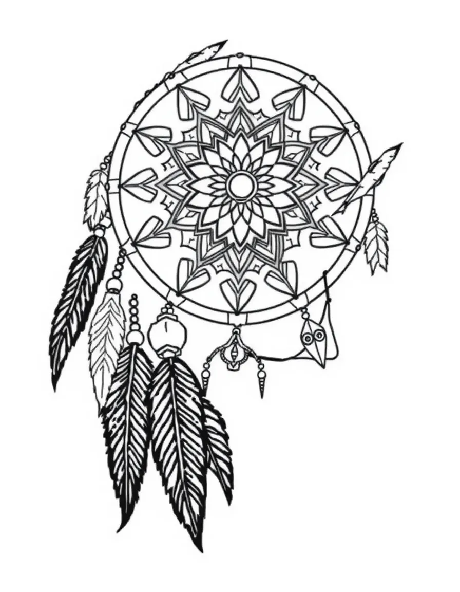 (Wisconsin) A Native American dreamcatcher (honoring Wisconsin tribes)