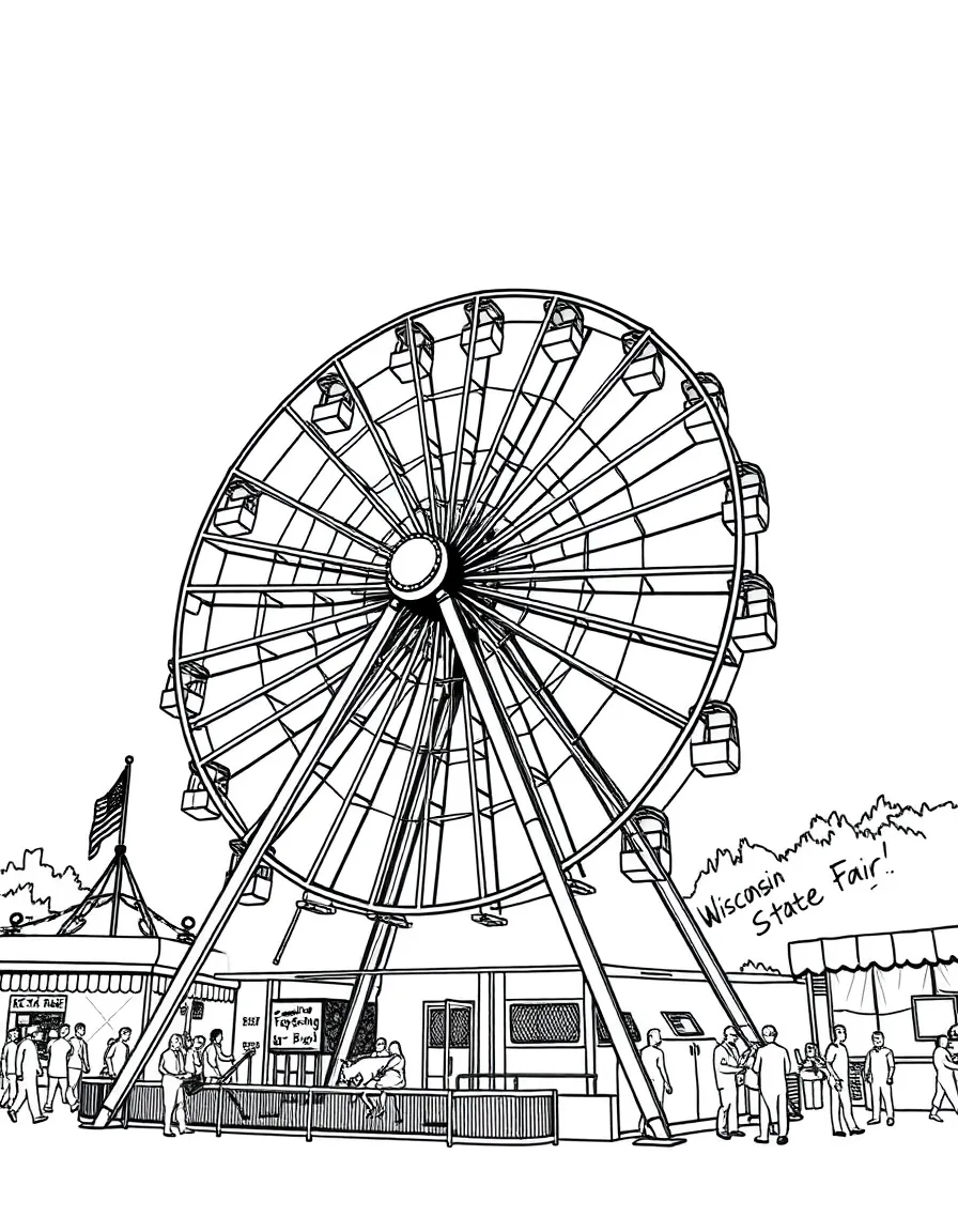 (Wisconsin) A state fair Ferris wheel
