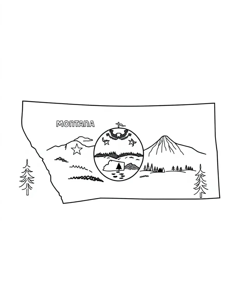(Montana) The Montana state flag