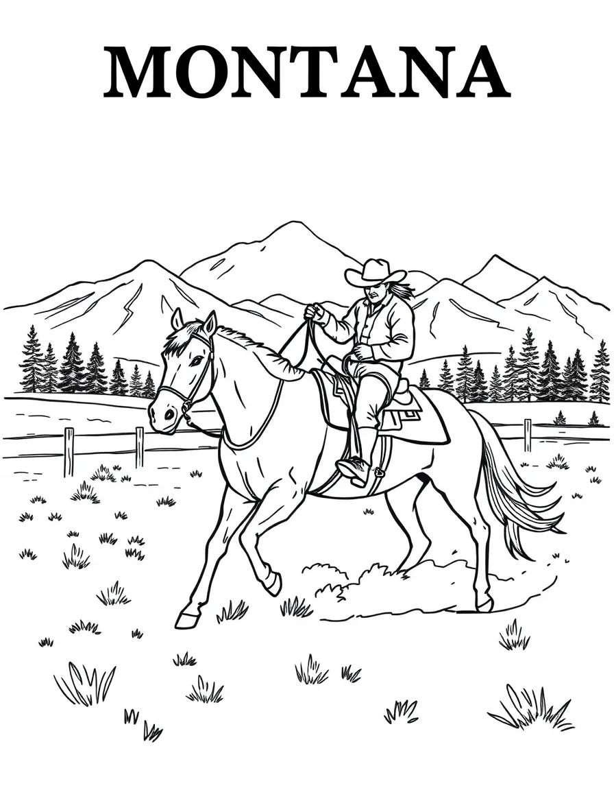 (Montana) A Montana rodeo scene
