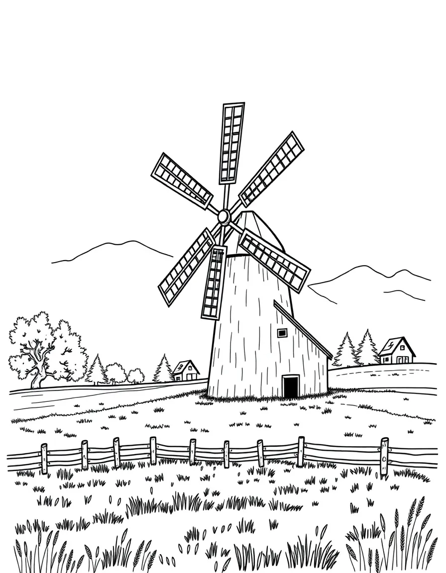 (Montana) A windmill on a Montana farm