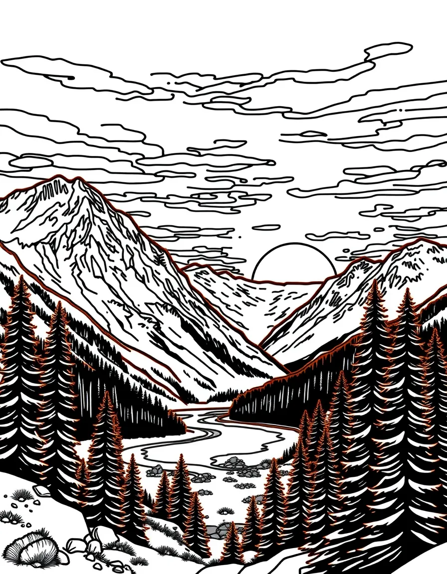 (Montana) A mountain sunrise in Glacier National Park