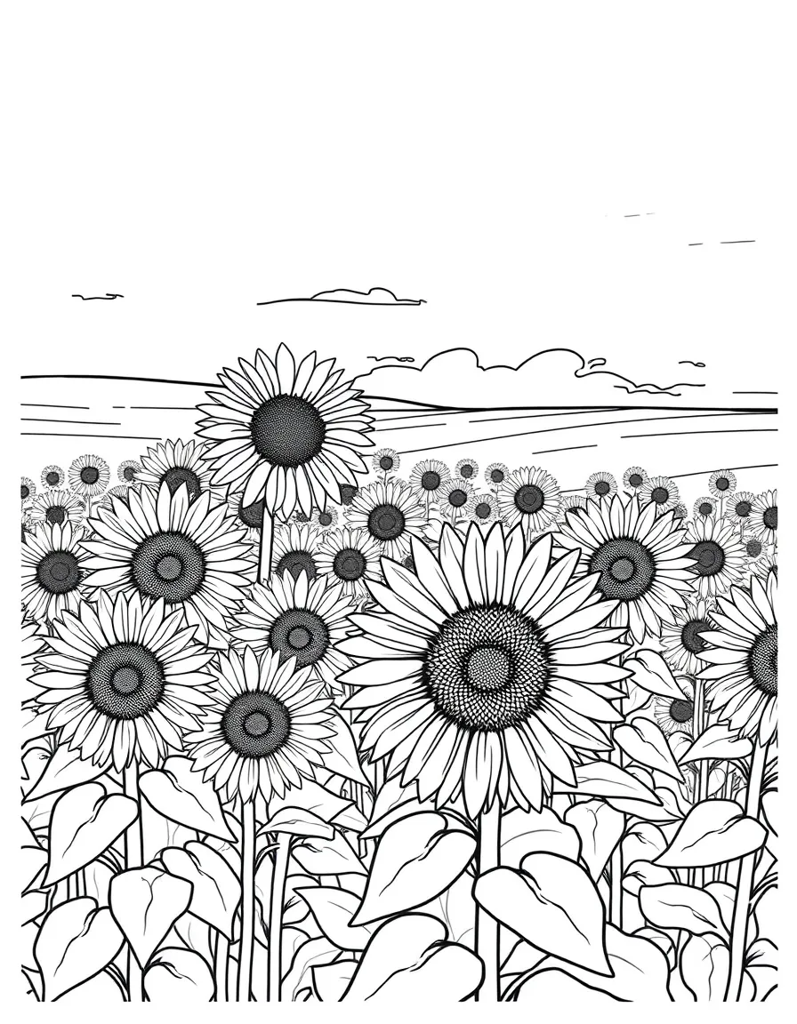 (South Dakota) A field of sunflowers, South Dakota’s state flower