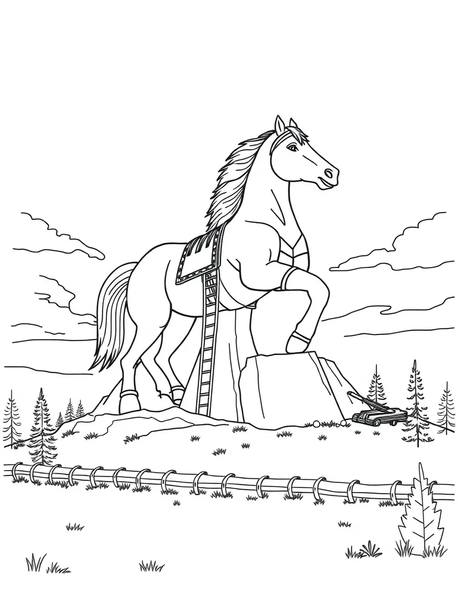 (South Dakota) The Crazy Horse Memorial under construction