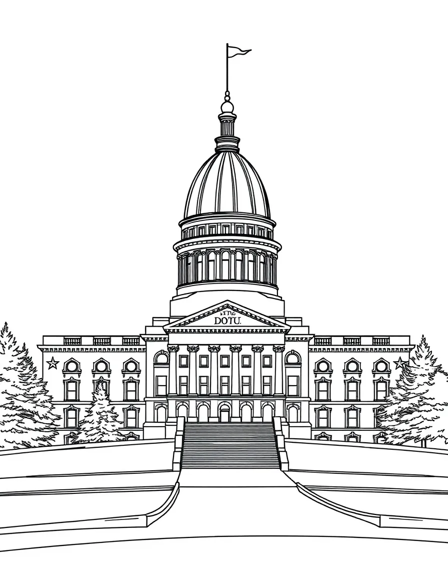 (South Dakota) The South Dakota State Capitol building in Pierre