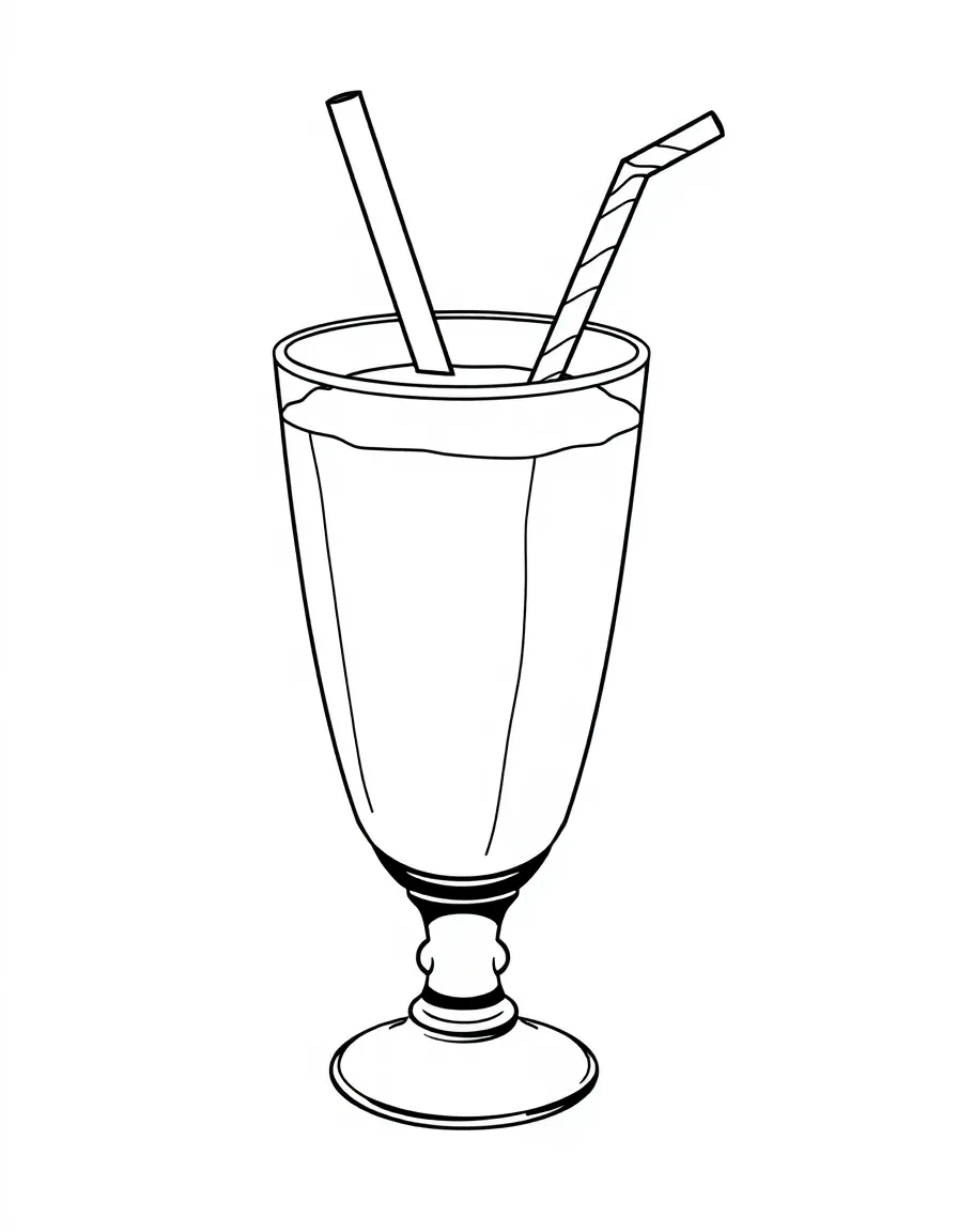 (Rhode Island) Coffee milk in a glass with a straw (Rhode Island’s official state drink)