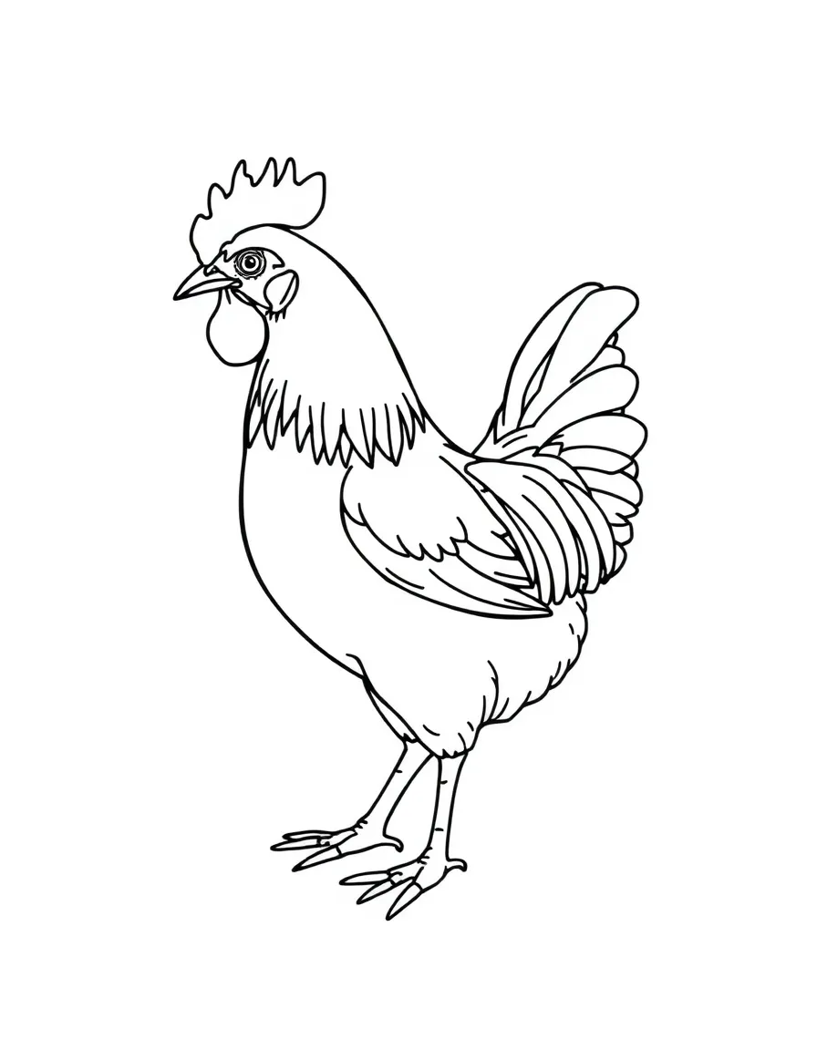 (Rhode Island) A Rhode Island Red chicken (state bird)