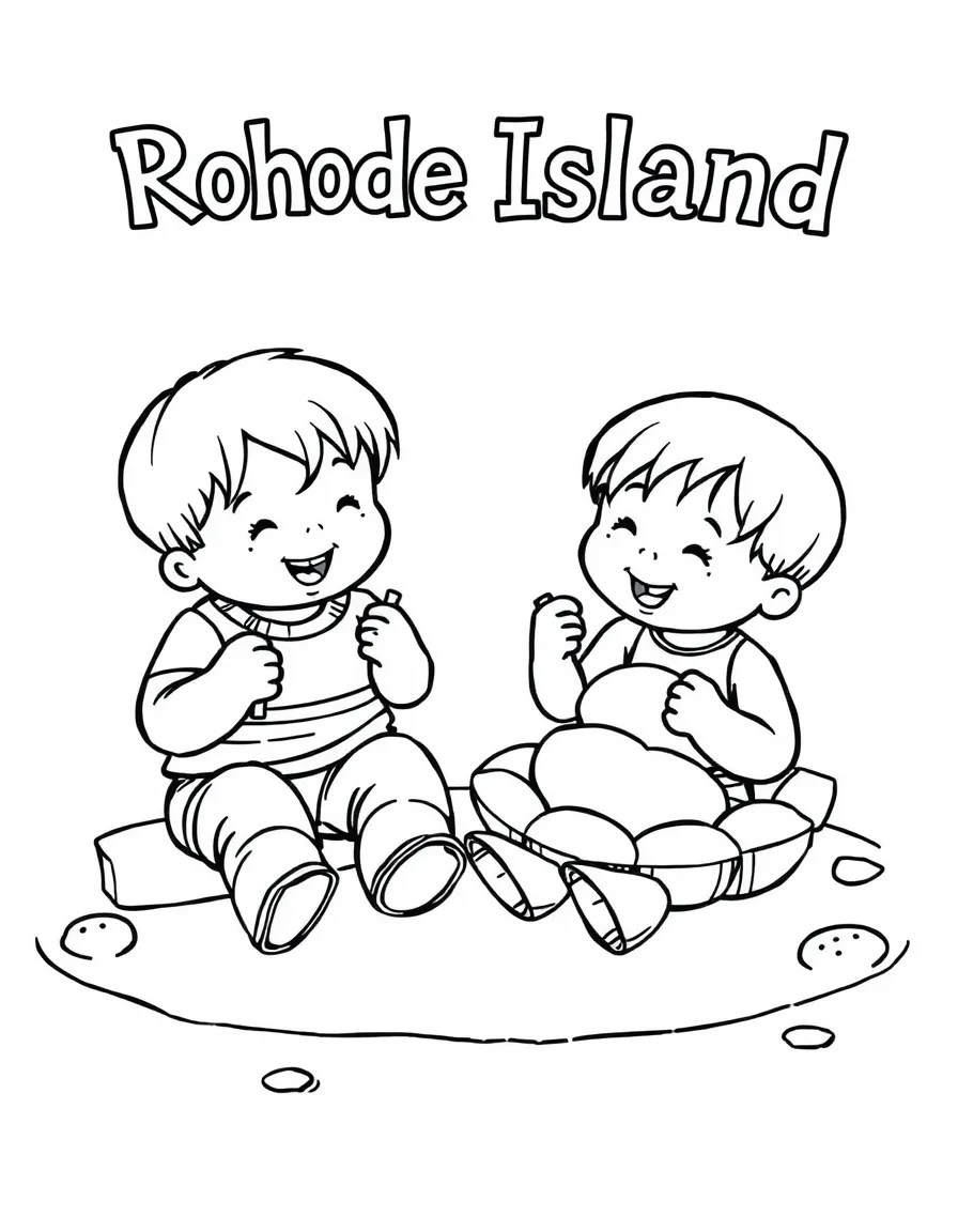 (Rhode Island) Kids eating stuffies (stuffed clams)