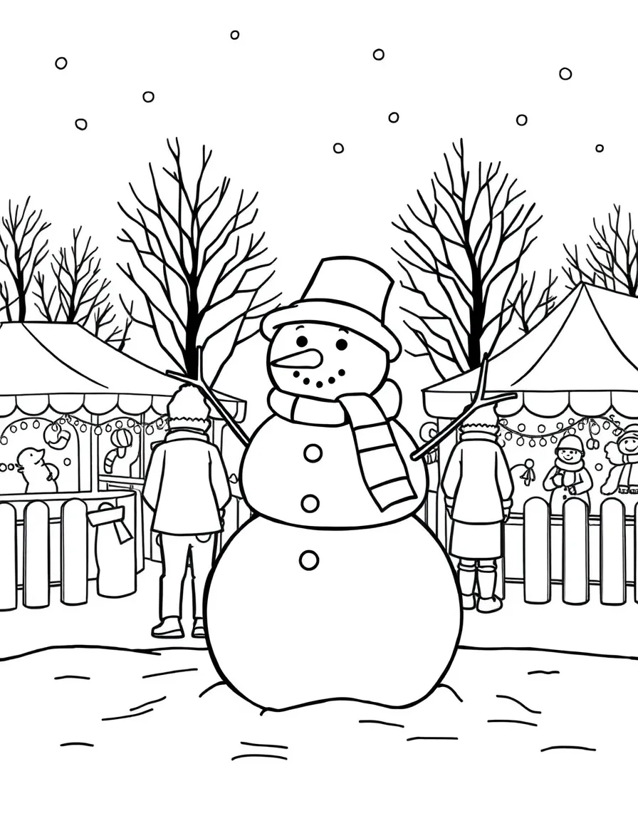 (Rhode Island) A snowman at a Rhode Island winter festival