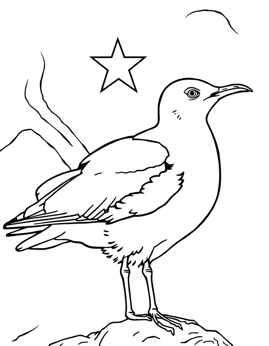 (Utah) The Utah state bird (California Gull)