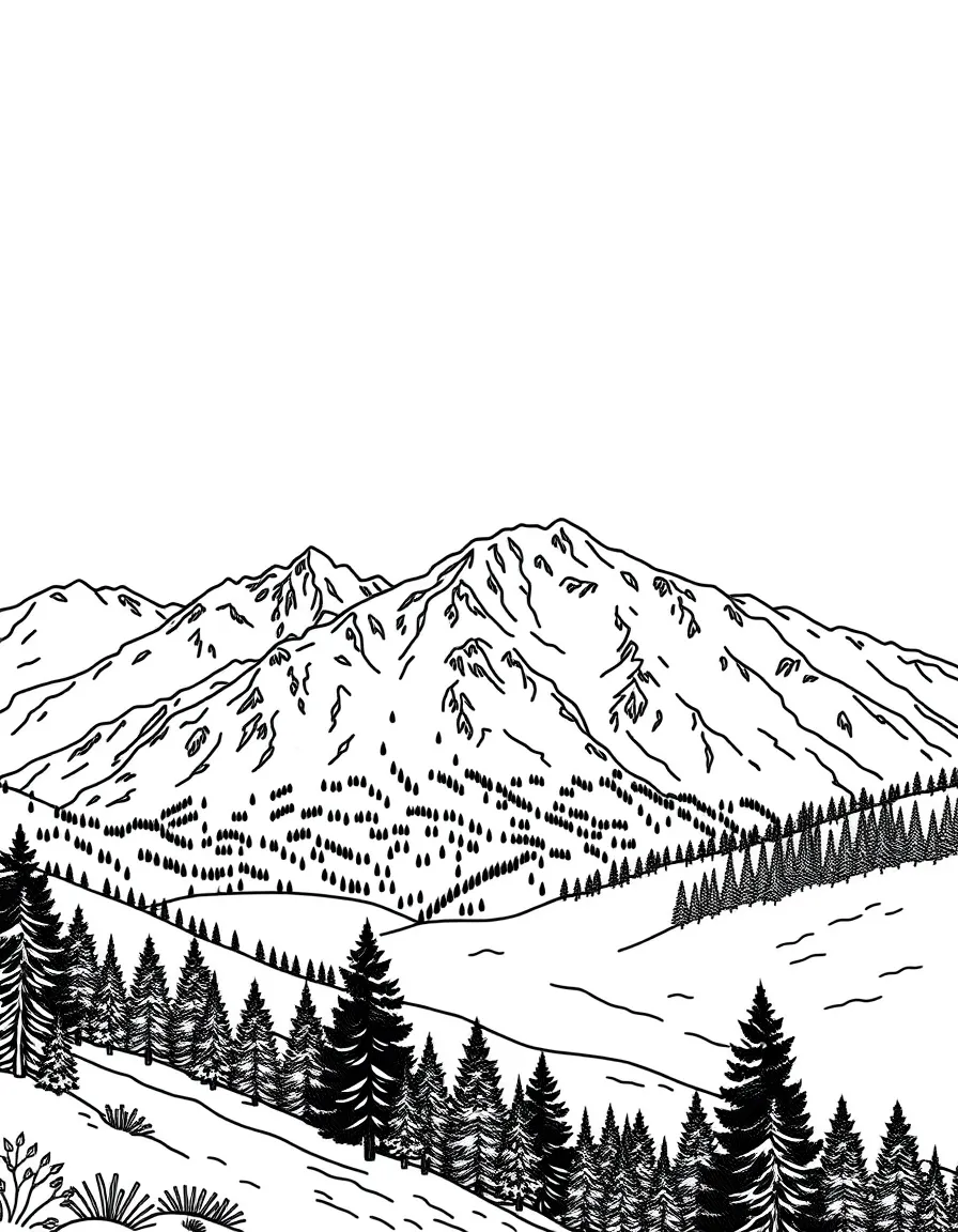 (Utah) Snow-capped Wasatch Mountains