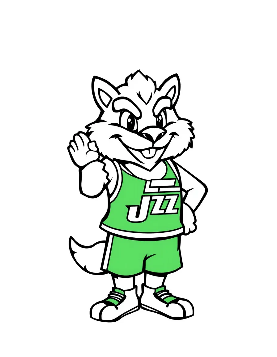 (Utah) The Utah Jazz basketball mascot