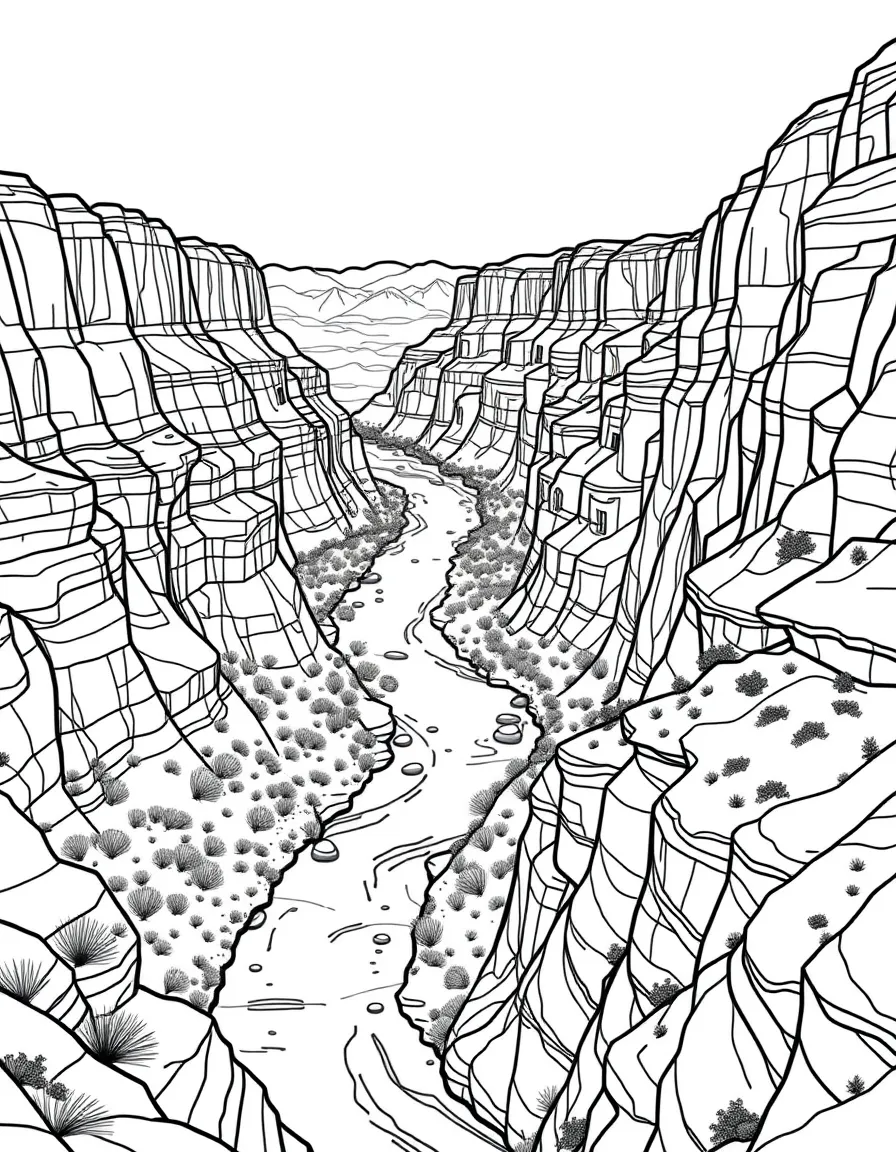 (Utah) A river winding through red canyons