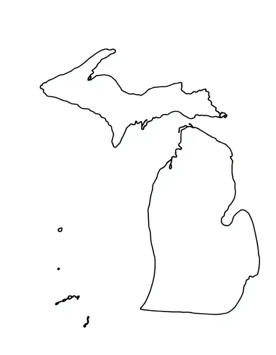(Michigan) The Great Lakes around Michigan