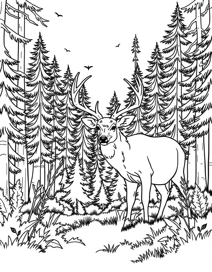 (Michigan) A deer in a Michigan forest