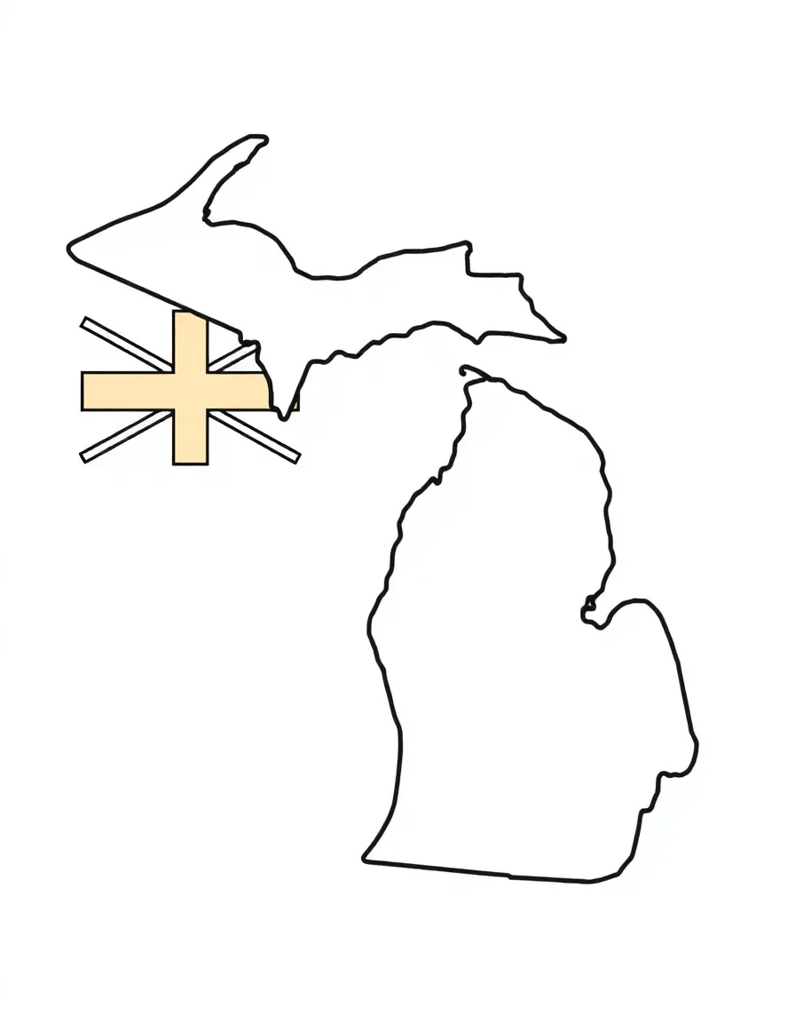 (Michigan) The Michigan state flag