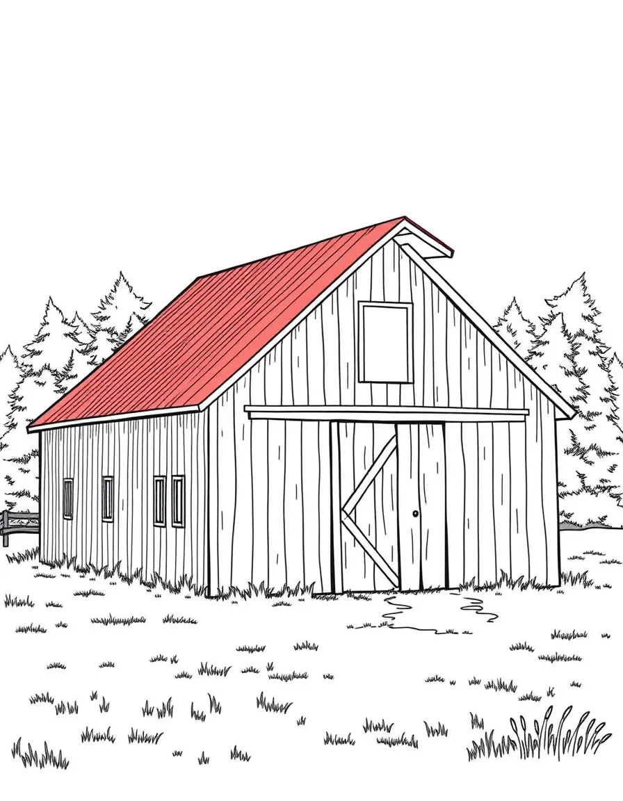 (Michigan) A Michigan barn with a red roof