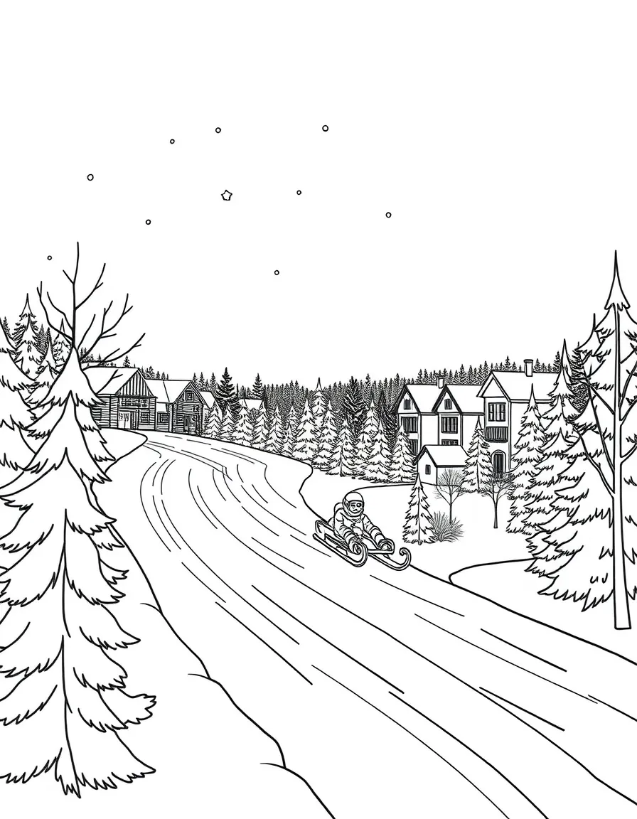 (Michigan) A sledding hill in a Michigan town
