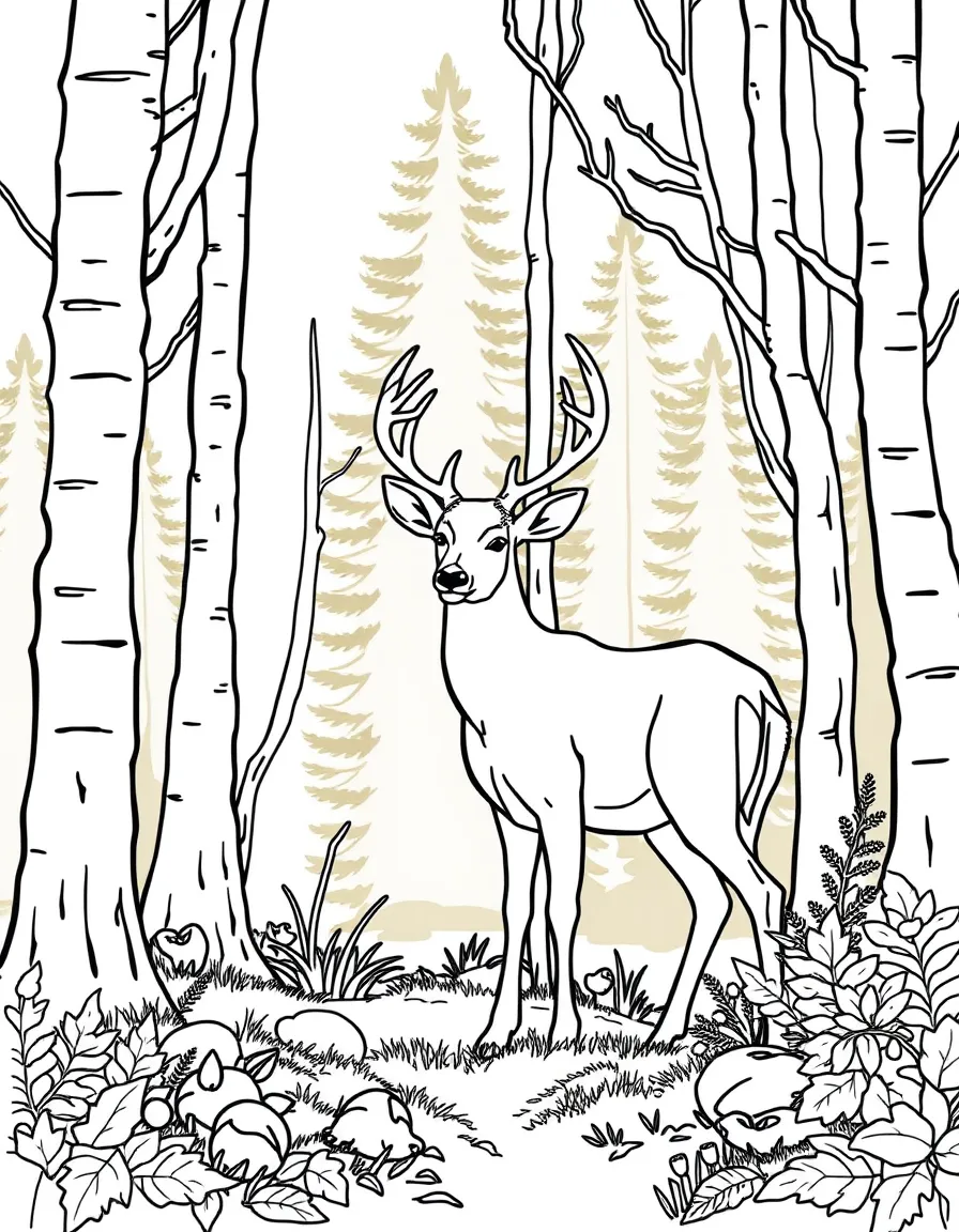 (Pennsylvania) A deer standing in the woods