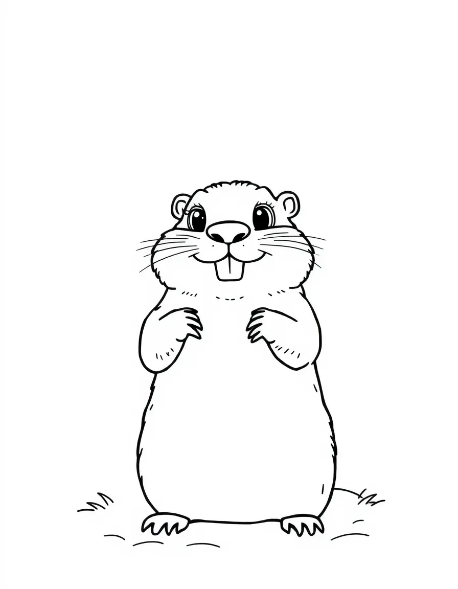 (Pennsylvania) A groundhog popping out (Punxsutawney Phil)