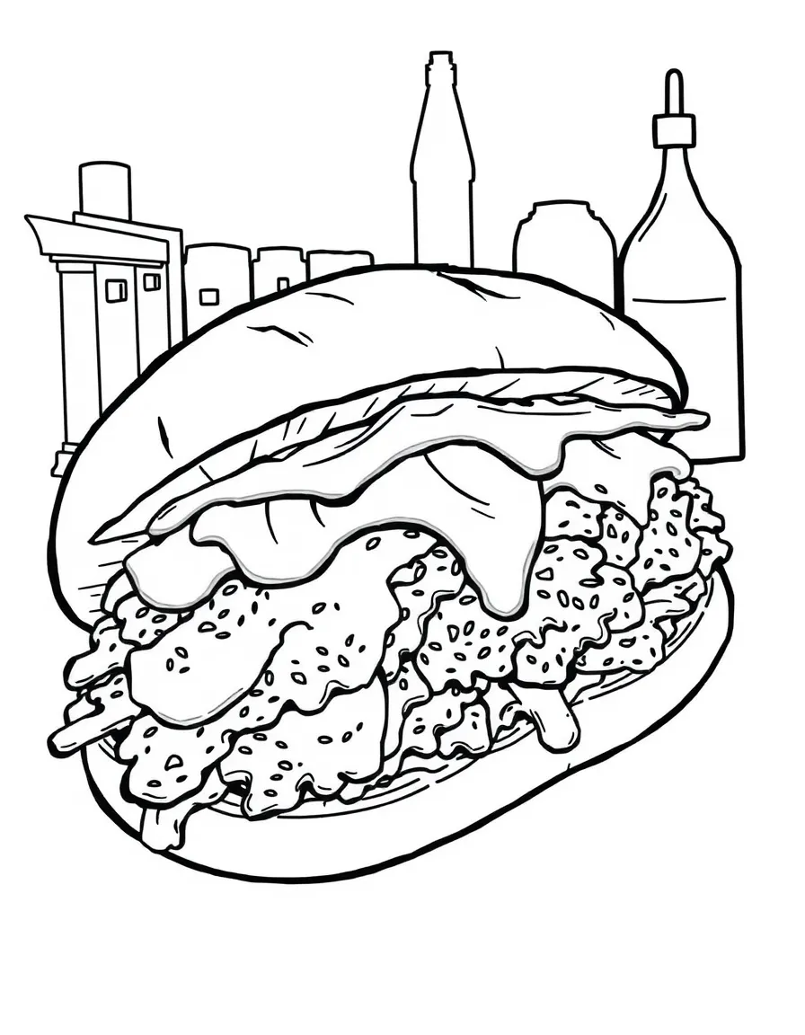 (Pennsylvania) A Philadelphia cheesesteak sandwich