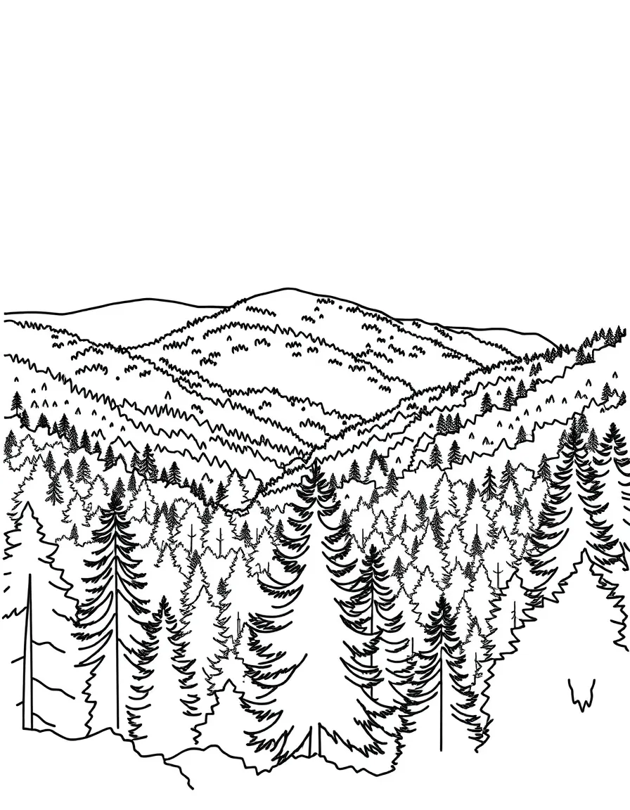 (Pennsylvania) The Allegheny Mountains with trees
